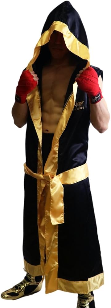 Amazon.co.jp: EasyChange ボクシングガウン boxing gown フード付