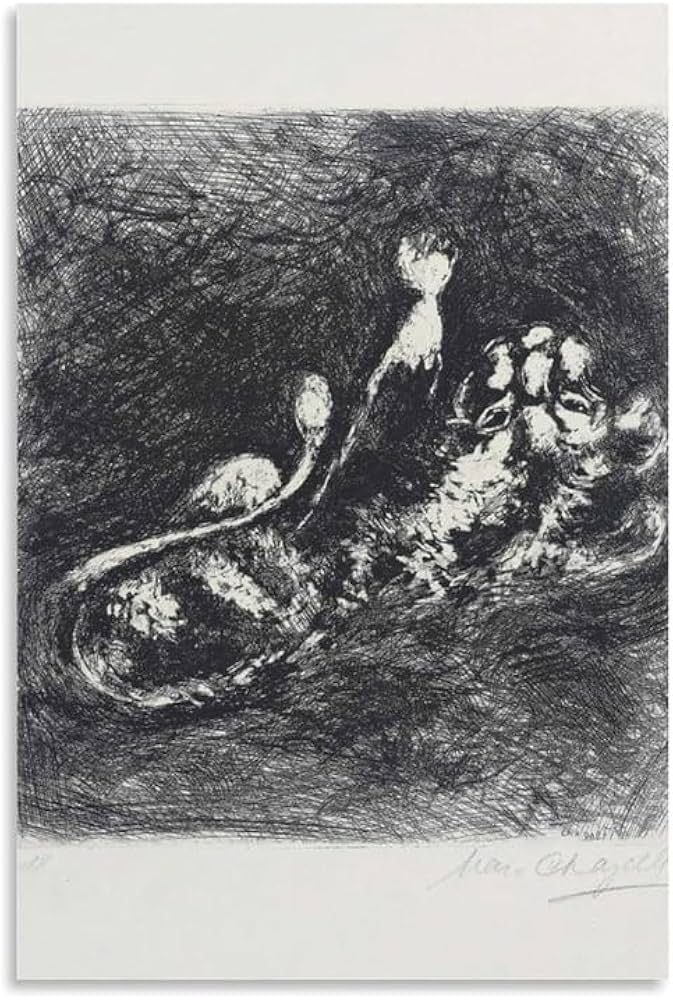 Amazon.co.jp: マルク・シャガールのポスターと版画《抽象的なスケッチ