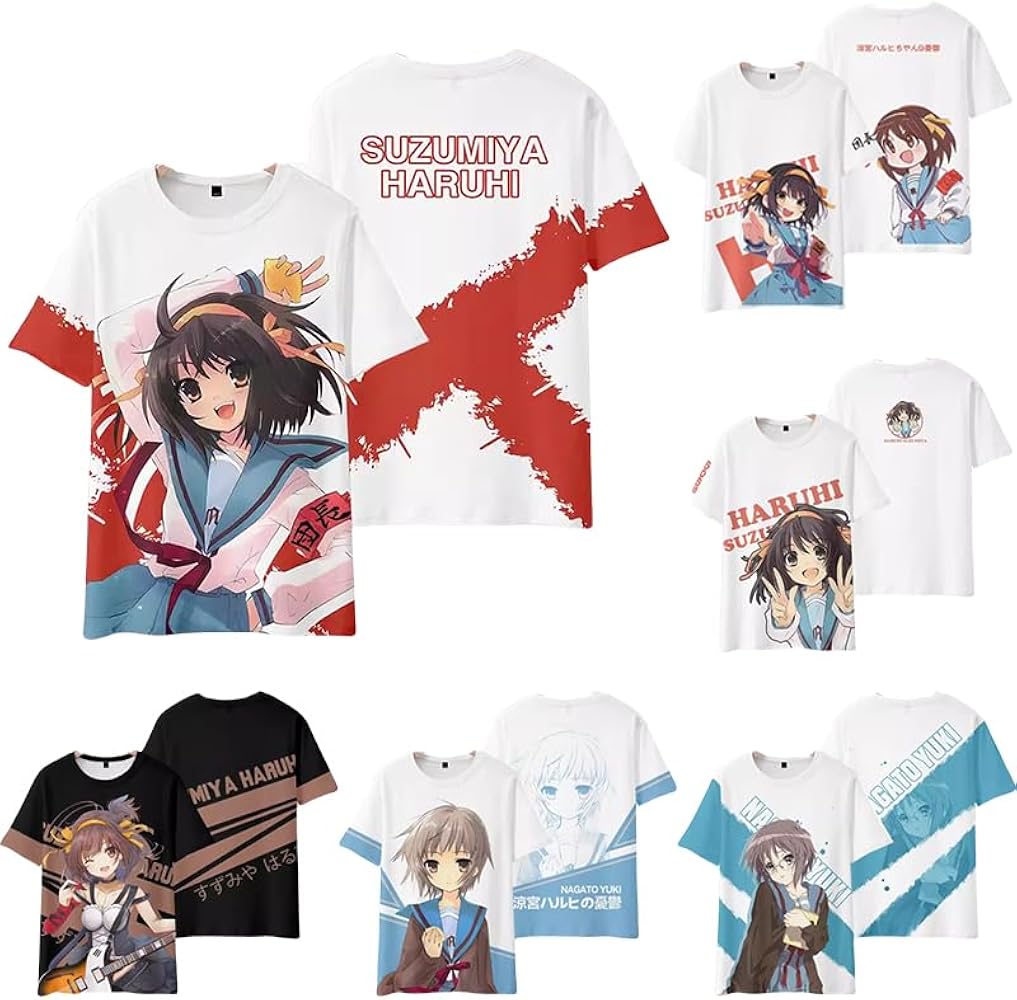 Amazon | [ブジュオ] 涼宮ハルヒの憂鬱 Tシャツ 半袖 涼宮 ハルヒ