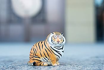 Amazon | KONGZOO 虎 太い かわいい 癒し フィギュア アート おもちゃ