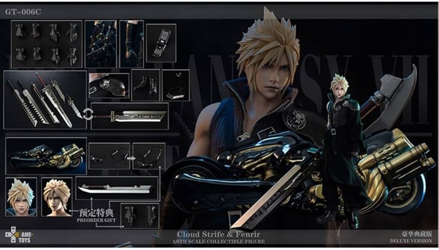 Amazon.co.jp: 1/6 クラウド＆フェンリル アクションフィギュア