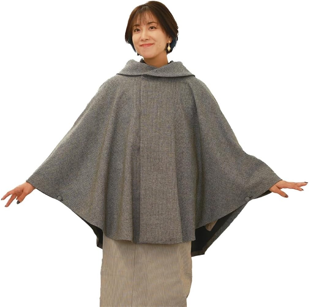 Amazon | [京都きもの友禅] ケープ コート ポンチョ マント 羽織 和洋