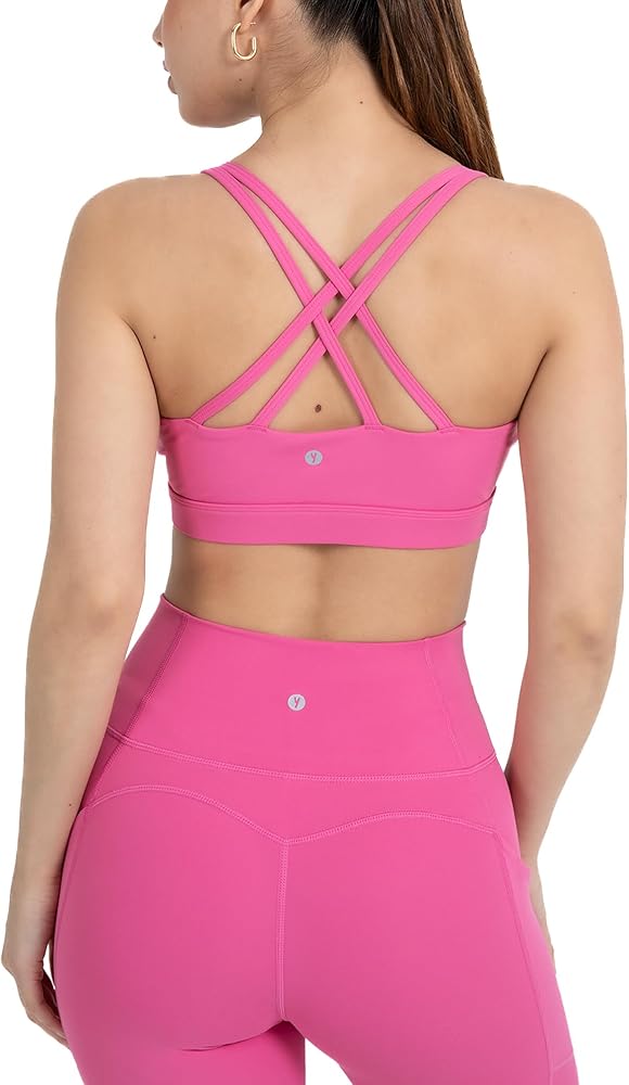 YITTY Active Women's Ultraluxe Strappy Medium Impact Bra