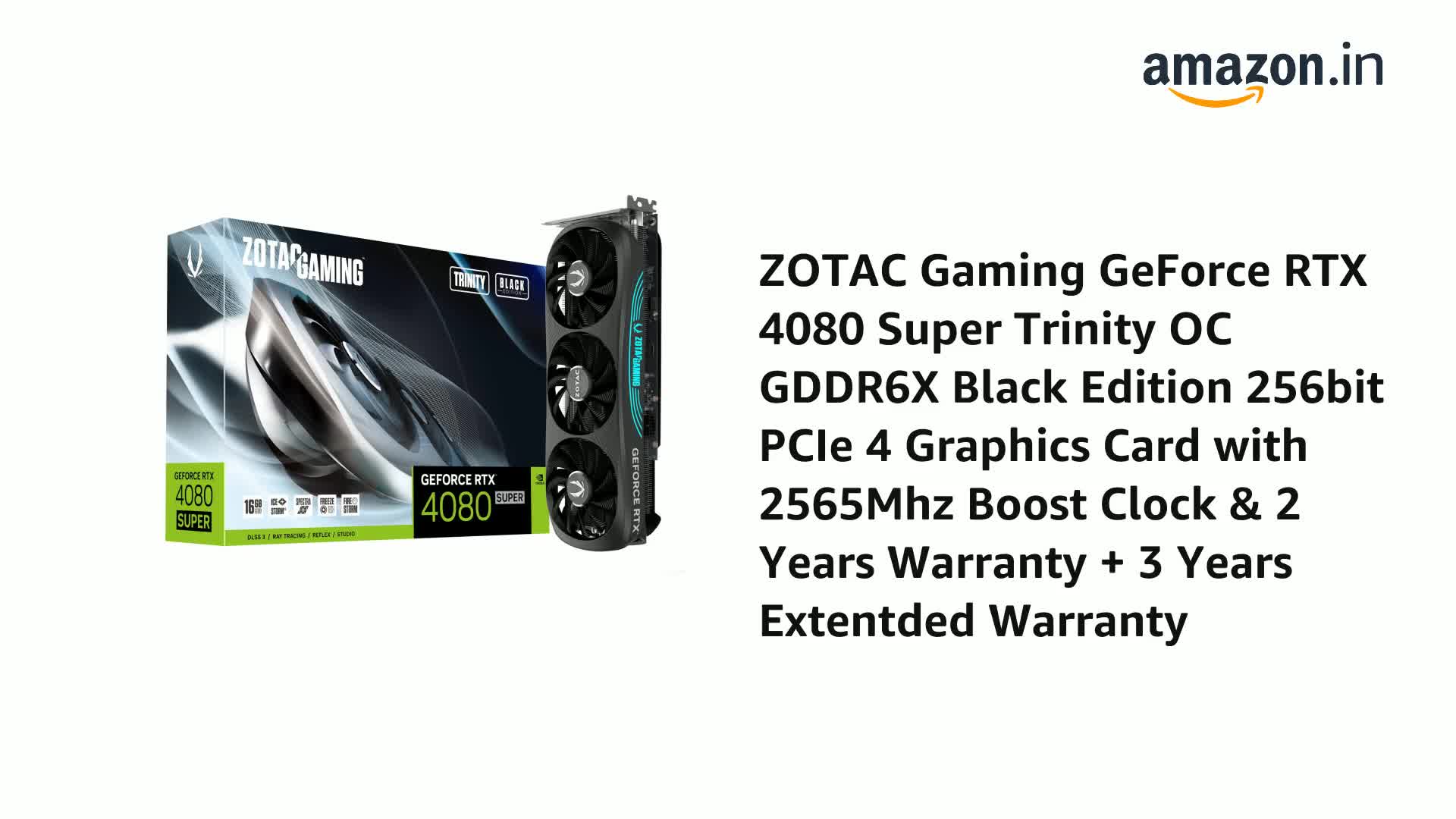 Amazon.in: Buy ZOTAC Gaming GeForce RTX 4080 Super Trinity OC 16