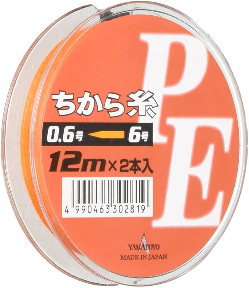 Amazon.co.jp: ヤマトヨテグス(YAMATOYO) PEライン PEちから糸 12m×2本