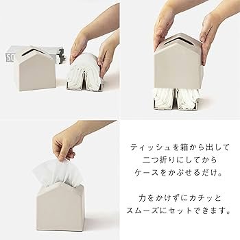 Amazon｜KEYUCA (ケユカ) Moi コンパクト ティッシュケース ホワイト