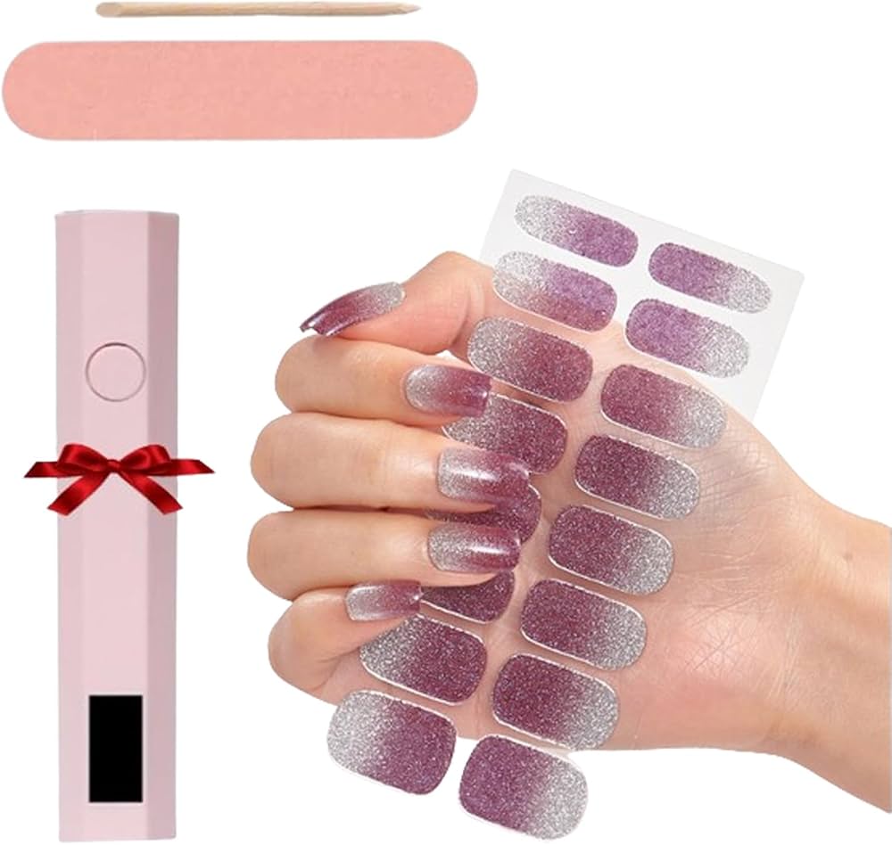 Amazon.com: gewell gel nail sticker kit with uv light, gewell gel