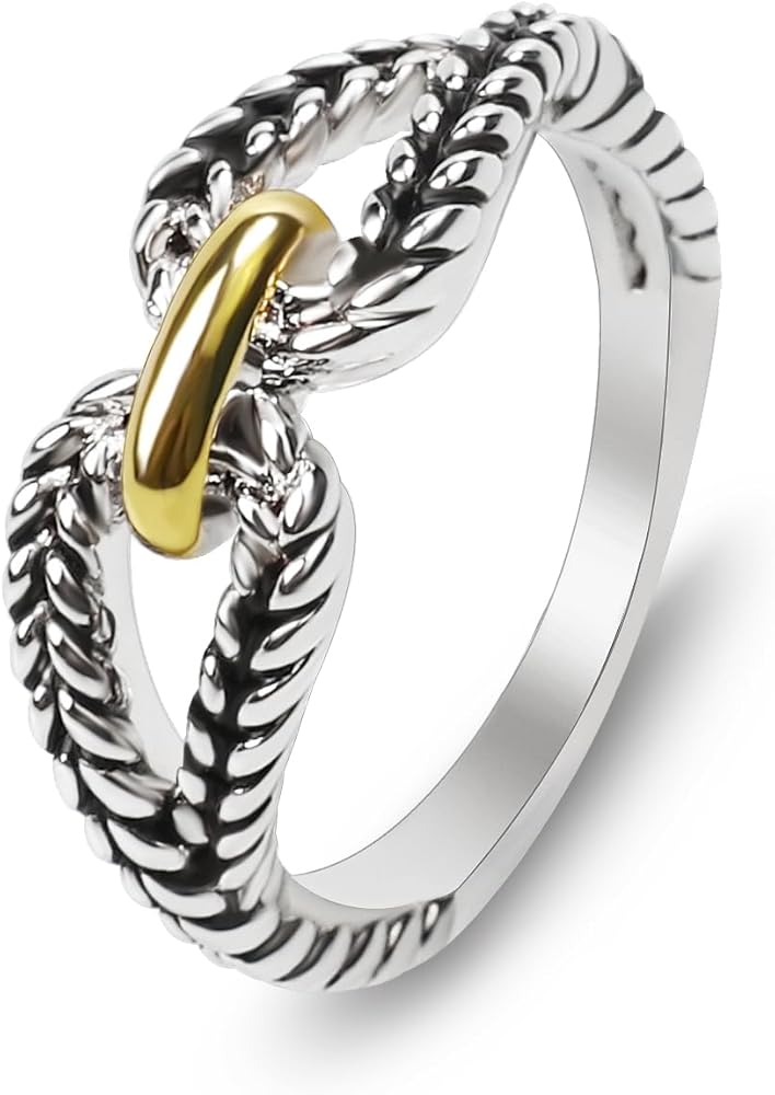 Amazon.com: YYSuniee Designer Inspired Two Tone Crossover Band