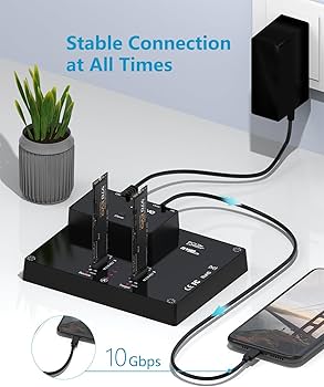 Amazon.com: MAIWO K3015P Portable Dual Bay M.2 NVME Docking