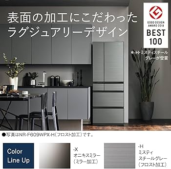Amazon | パナソニック 冷蔵庫 幅68.5cm 600L NR-F609WPX-H ミスティ