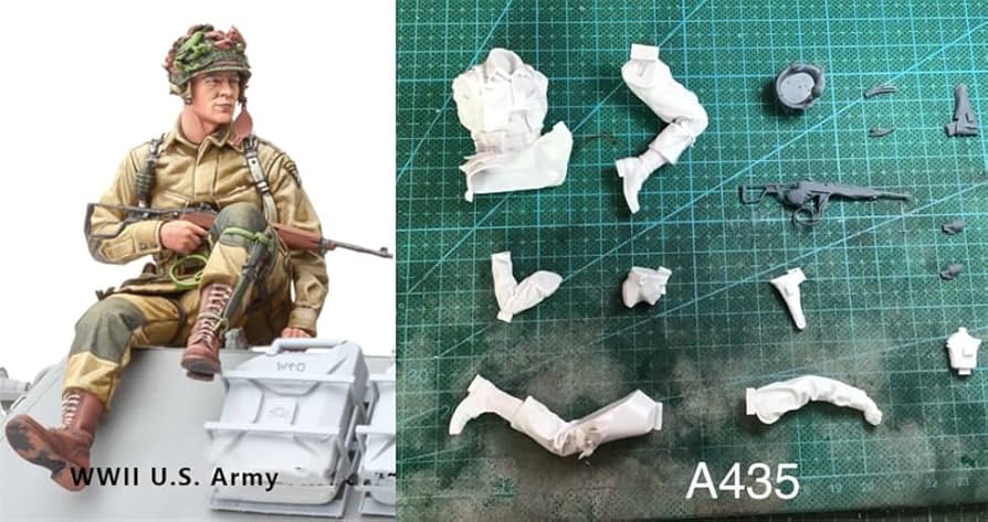 Amazon | 1/16 WWII アメリカ戦車兵 レジン製 兵士モデルキット 未塗装