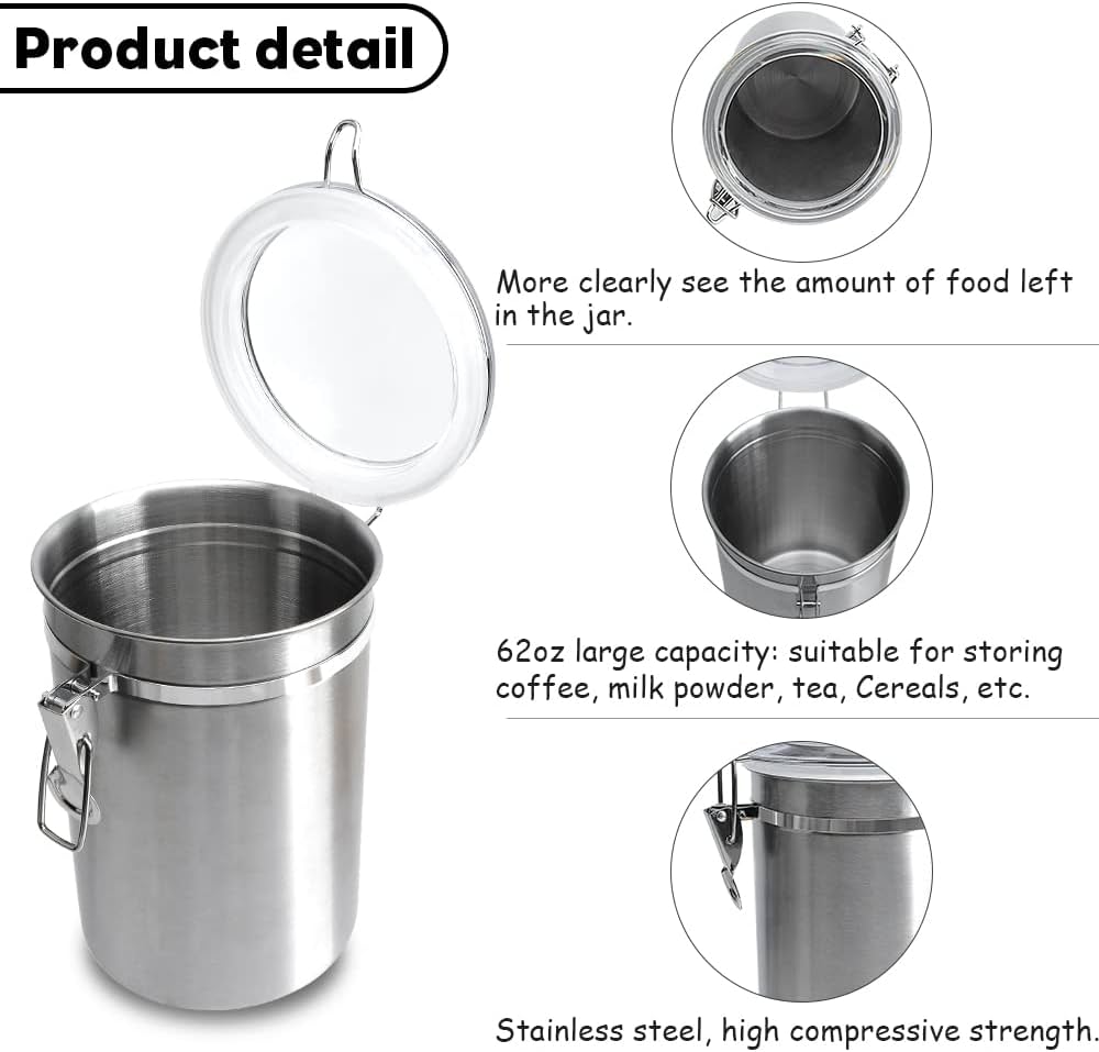 Amazon | Saim ステンレススチール密閉缶 紅茶 コーヒー 食品保存容器