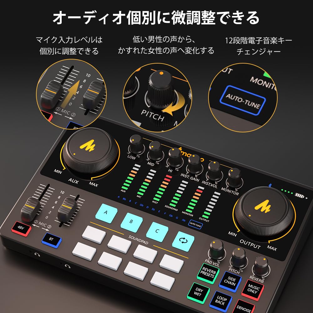 MAONO オーディオミキサー インターフェース