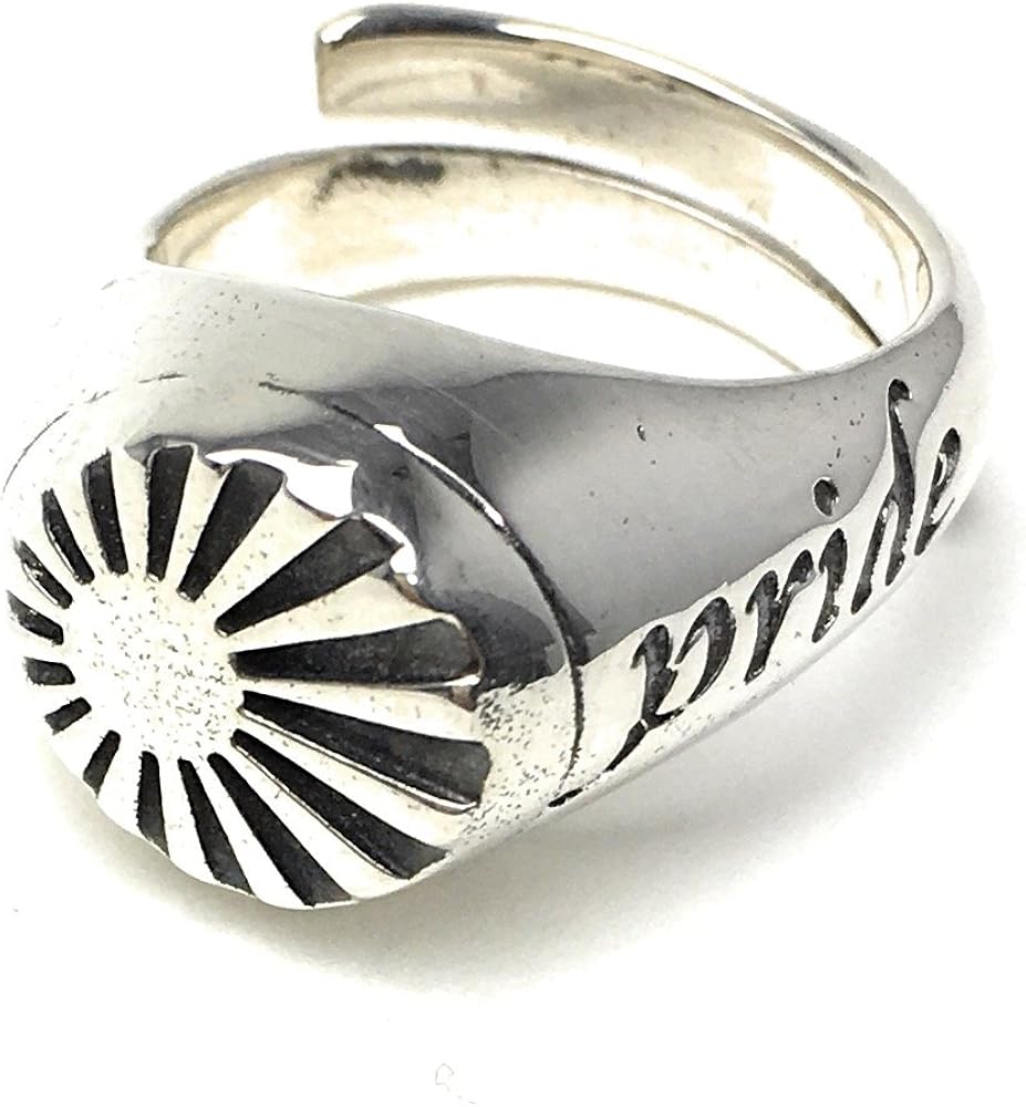 Amazon | 【silver925 PLUS】Japan Pride 旭日旗リング【シルバー925