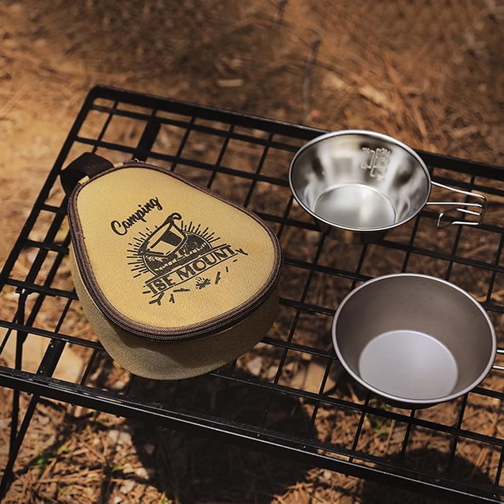 INOUT アウトドア シェラカップ 4個セット ブラック ケース kozara