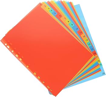 Amazon | Ciieeo インデックス ファイル a4 11穴 仕切りカード