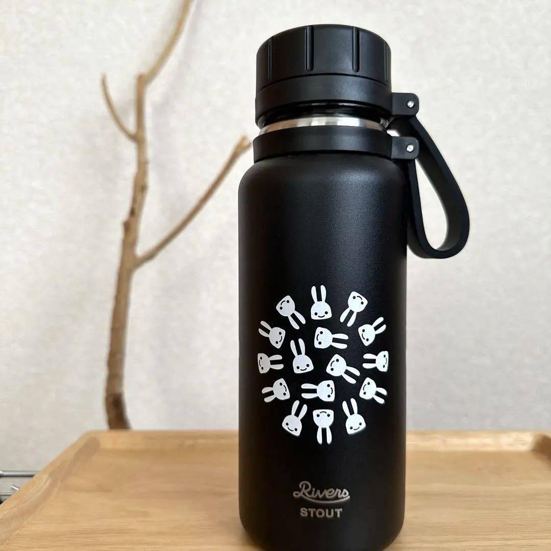 Amazon | キューン cune うさぎ 愛い 水筒 タンブラー 黒 小物 | ノー