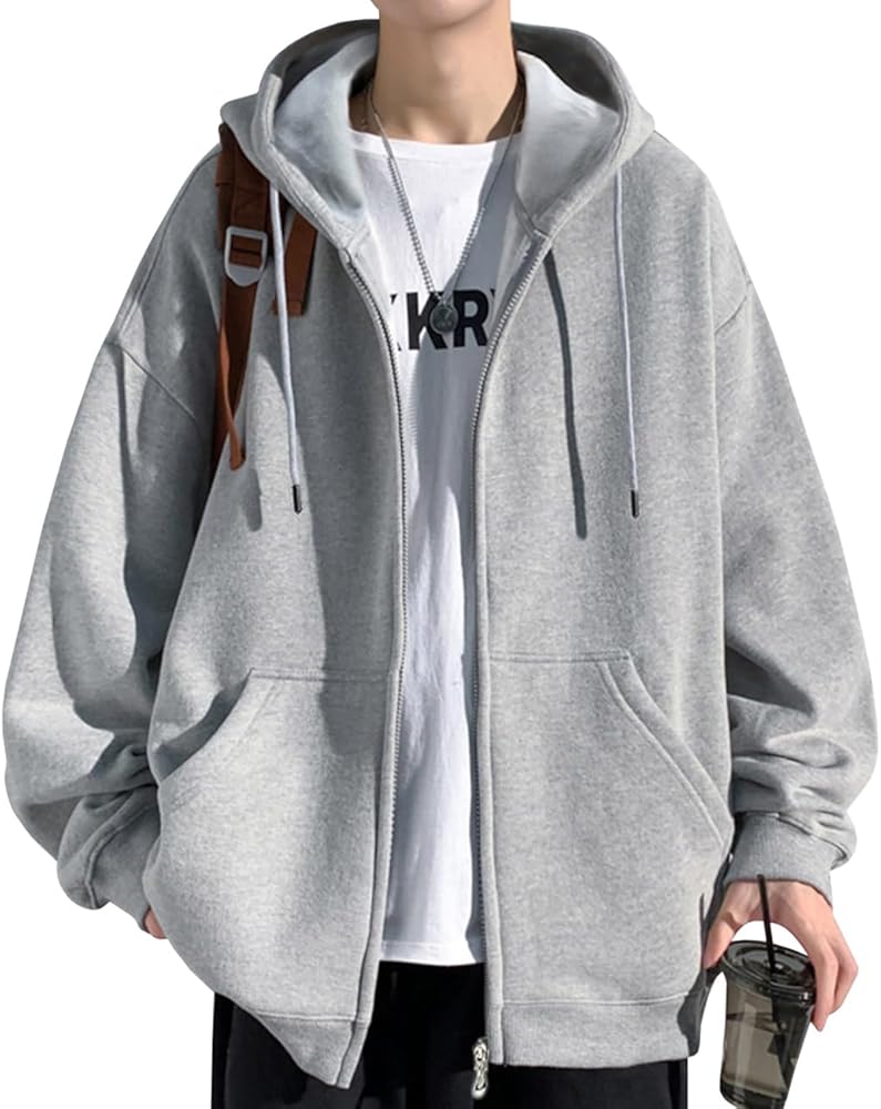 Amazon.co.jp: [EASTEMPO] パーカー メンズ 秋冬 長袖 ジップアップ