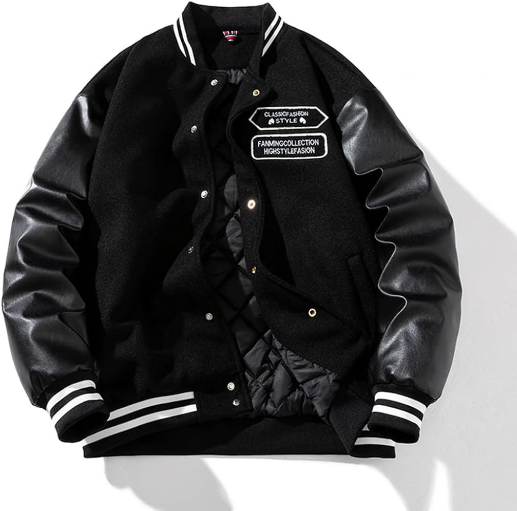 Amazon | [D.IIZOO] 冬服 フライトジャケット 刺繍 中綿 スタジャン