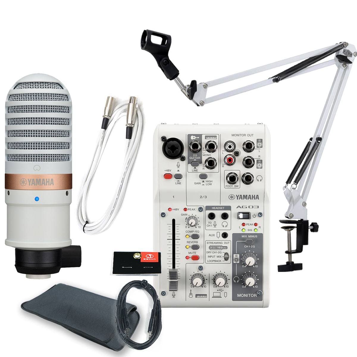 YAMAHA AG03MK2、YCM01マイク、ケーブル、マイクスタンドセット Amazon