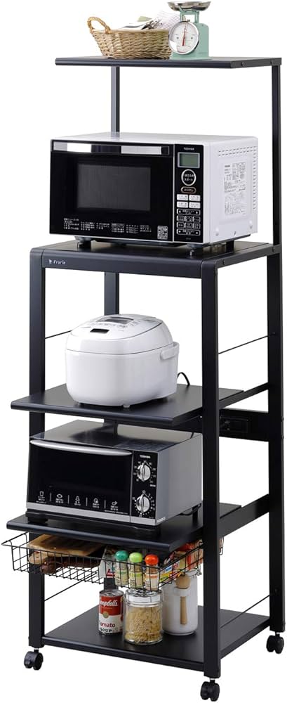Amazon.co.jp: エムケー精工 レンジ台 幅幅56.5×奥行47.5×高さ153.5cm