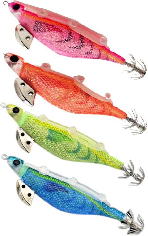 Amazon | エギ ルアー エギング セット 3.5号 エサ巻き 夜光 イカ タコ