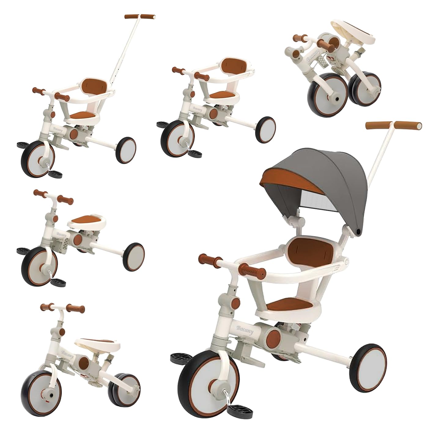 Amazon.co.jp: Bacany 子供用三輪車 7in1 三輪車 ステップ付き