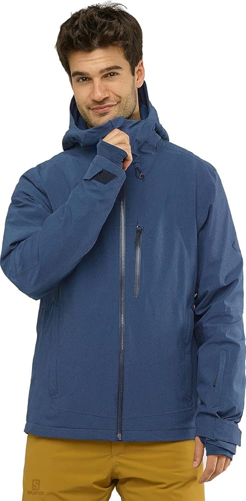 Amazon.com : Salomon Men's Untracked Jacket, Dark Denim/Heather