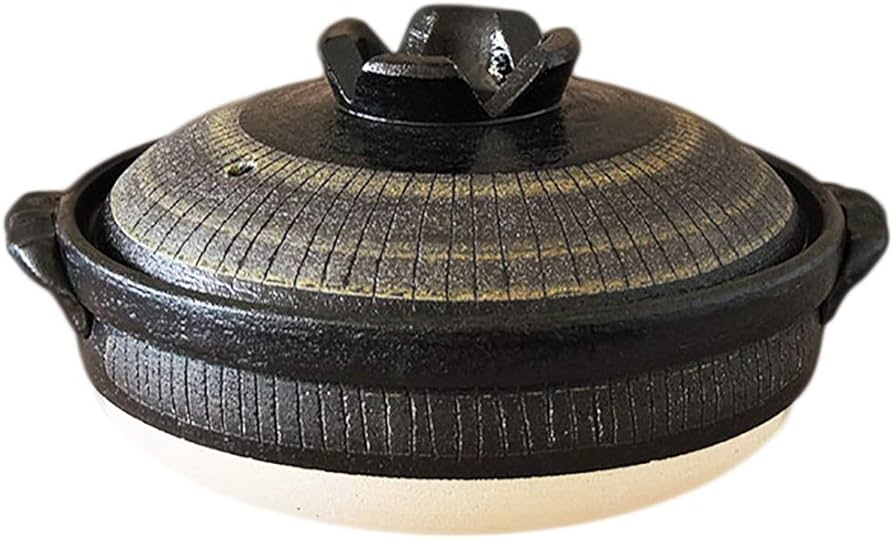 Amazon | みのさらら 直火専用耐熱黒十草 深 土鍋 9号 4～5人用 日本製