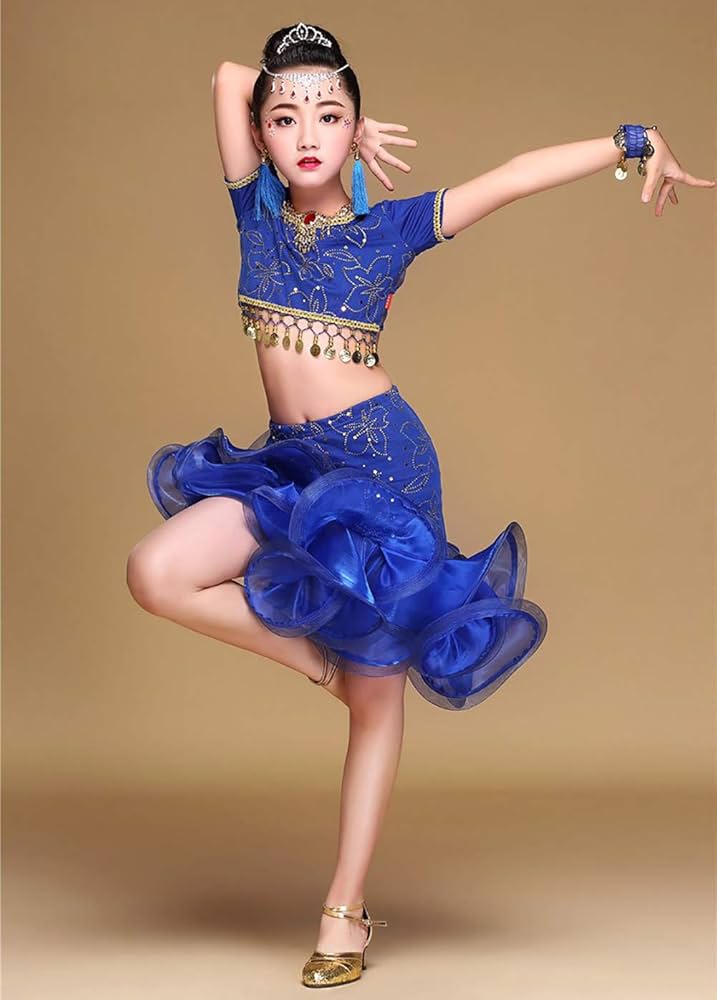 Amazon.co.jp: ベリーダンス トップス 社交ダンス衣装 ラテンドレス
