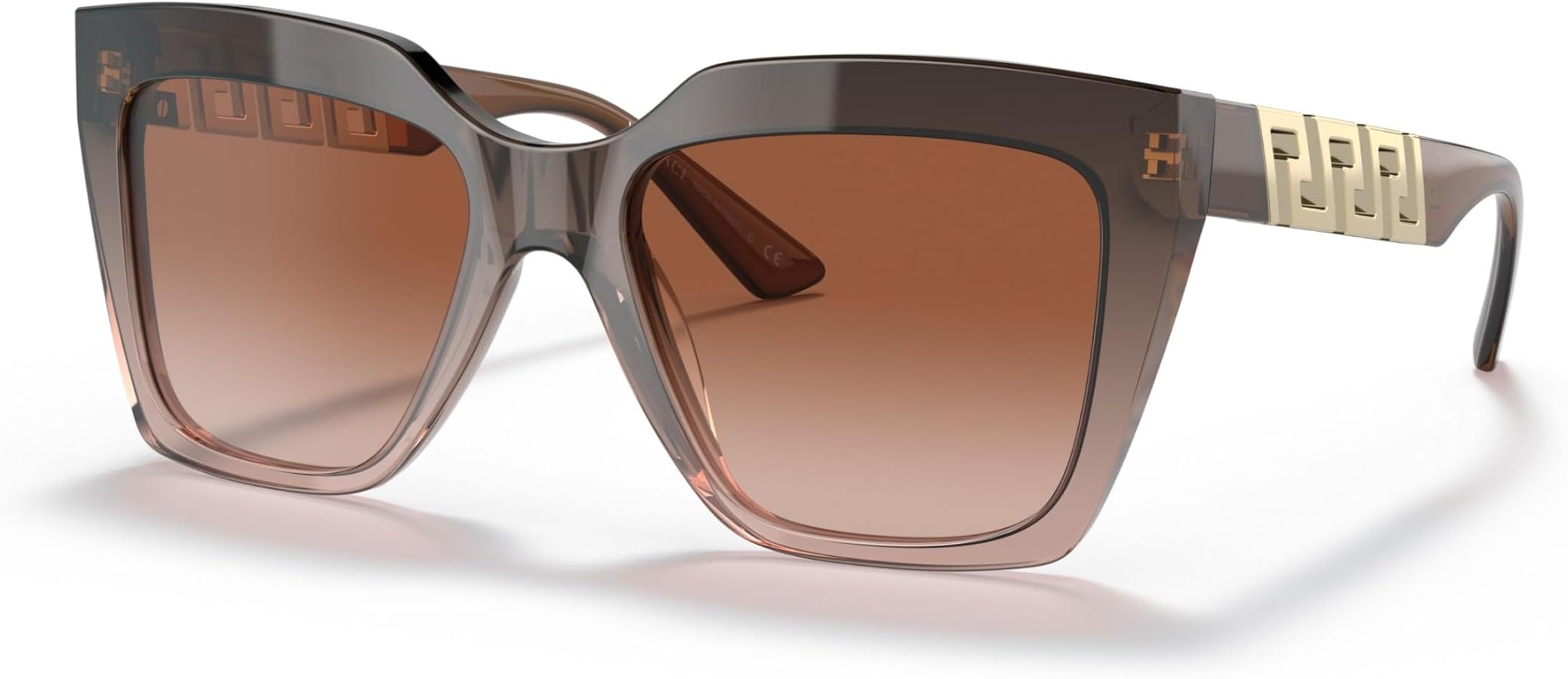 Amazon.com: VERSACE VE 4418-533213 Sunglasses Brown W/Light Brown
