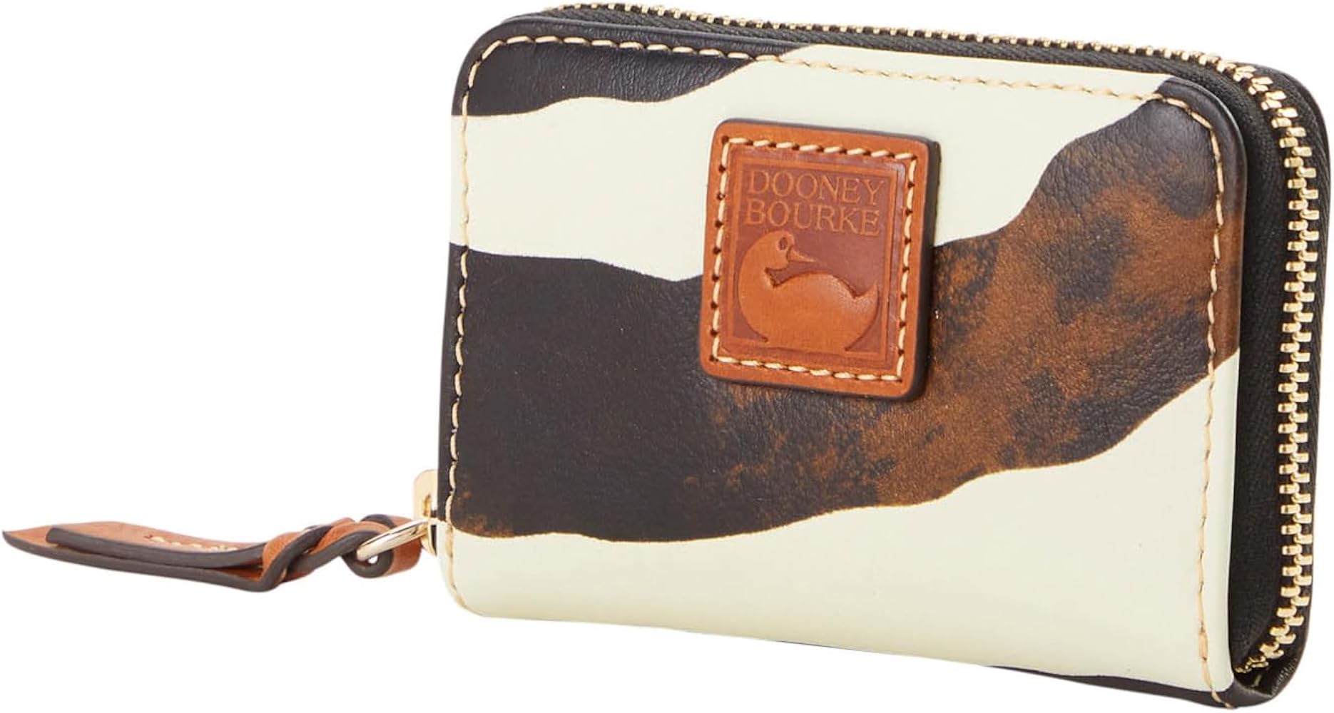 Amazon.com: Dooney & Bourke Zebra Leather Large Zip Around Credit
