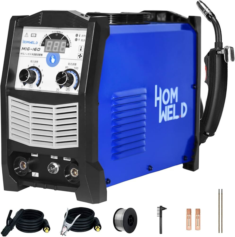 Amazon | HOMWELD 半自動溶接機MIG160 AC100V 1台両用 MMA・MIG