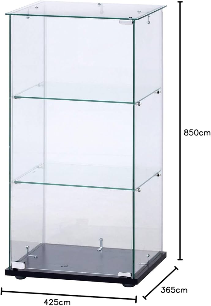 Amazon.co.jp: 99475 ガラスコレクションケース3段 クリア ブラック