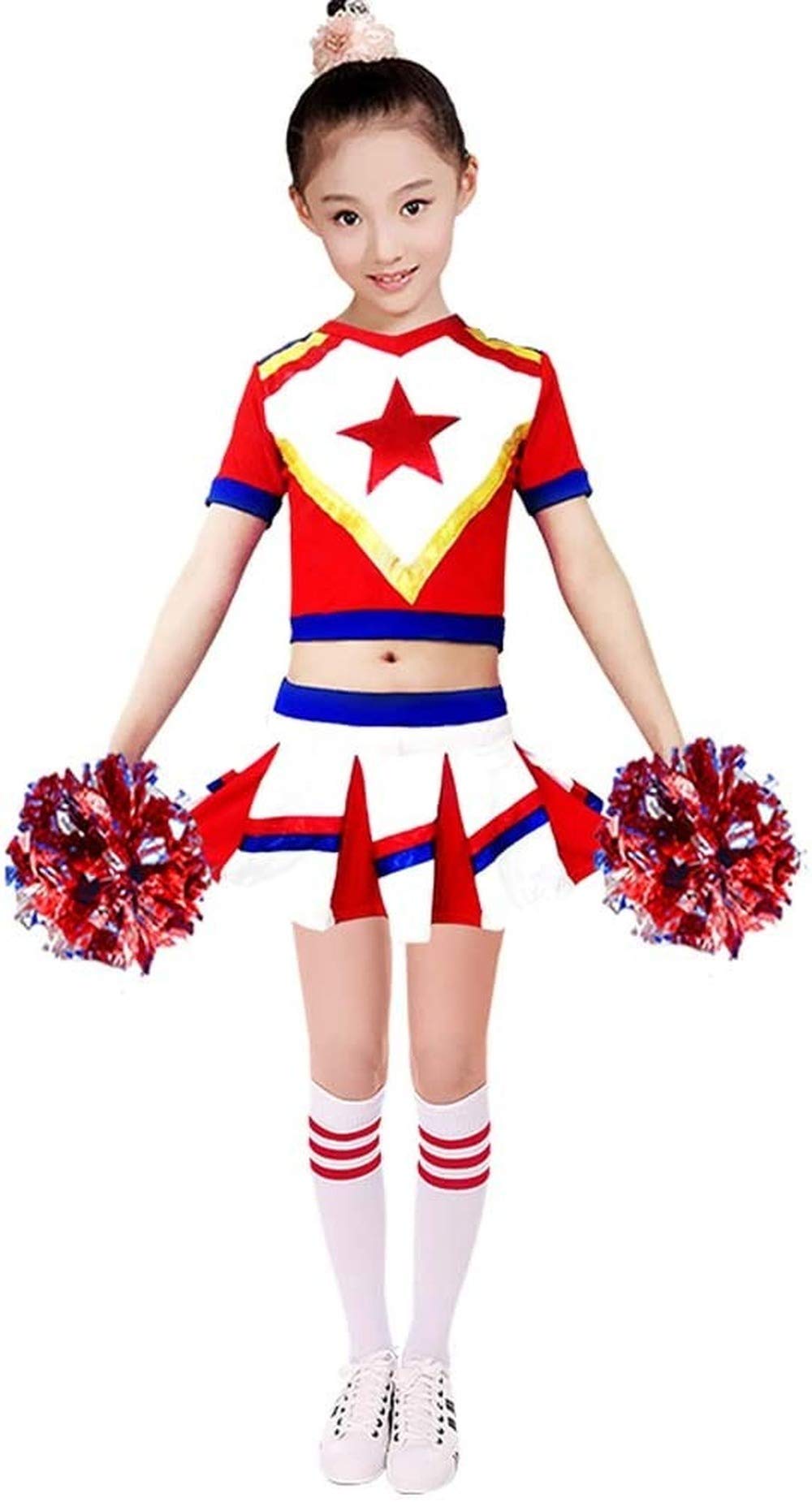 Amazon.co.jp: Godlovefull チアガール 衣装 コスプレ 子供 ダンス