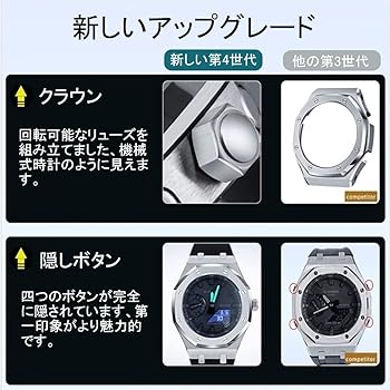 Amazon.co.jp: SEURE GA2100 第四世代 時計 ベゼル バンド 腕時計交換