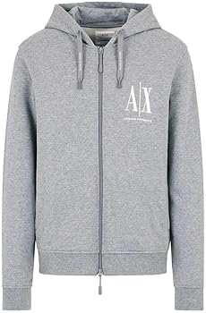 Armani Exchange Men's Icon Project Embroidered Zip Up Hooded