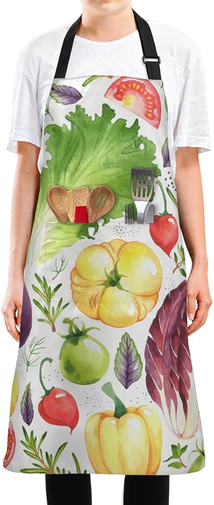 Amazon.co.jp: USAKI エプロン レデイース かわいい おしゃれ 野菜 柄
