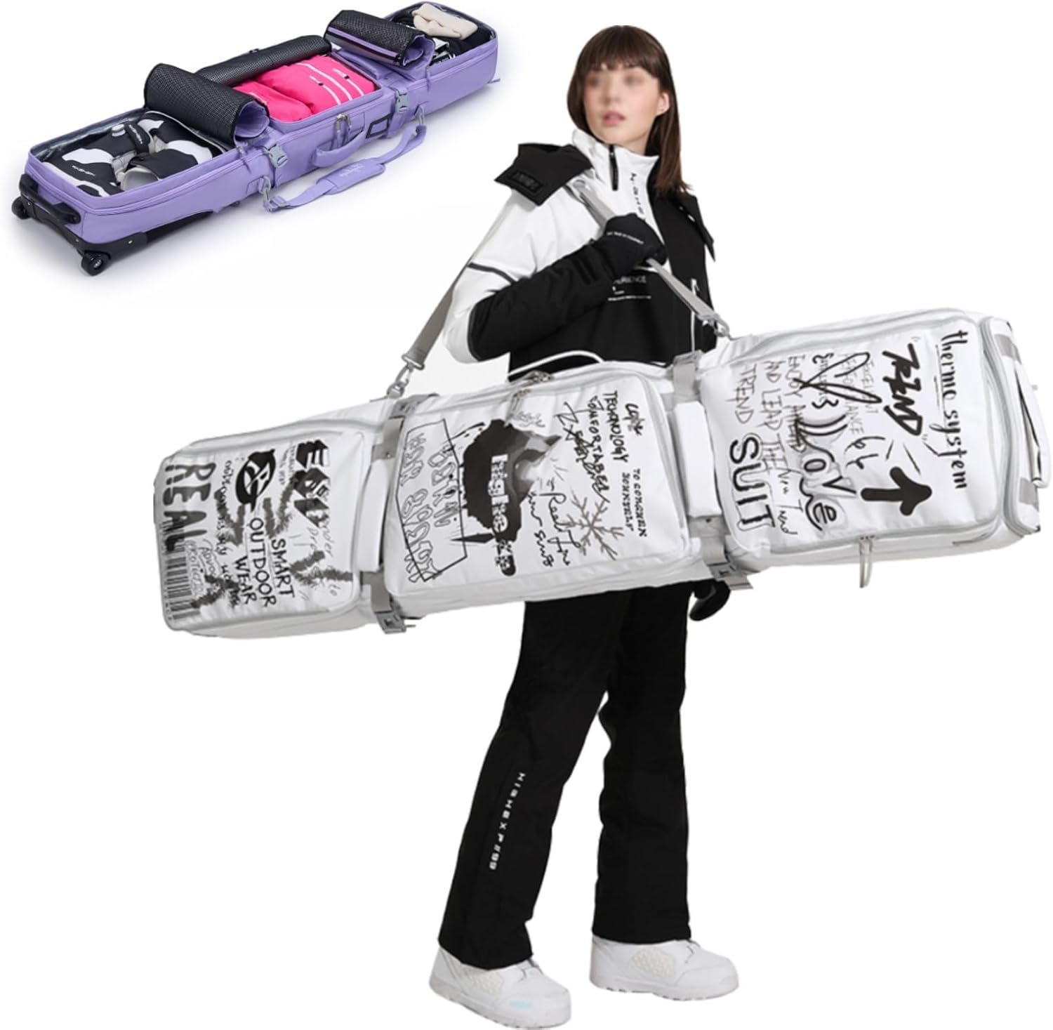 11/30出品 スノーボード キャスター ローラー付き DAKINE 購入 157 11