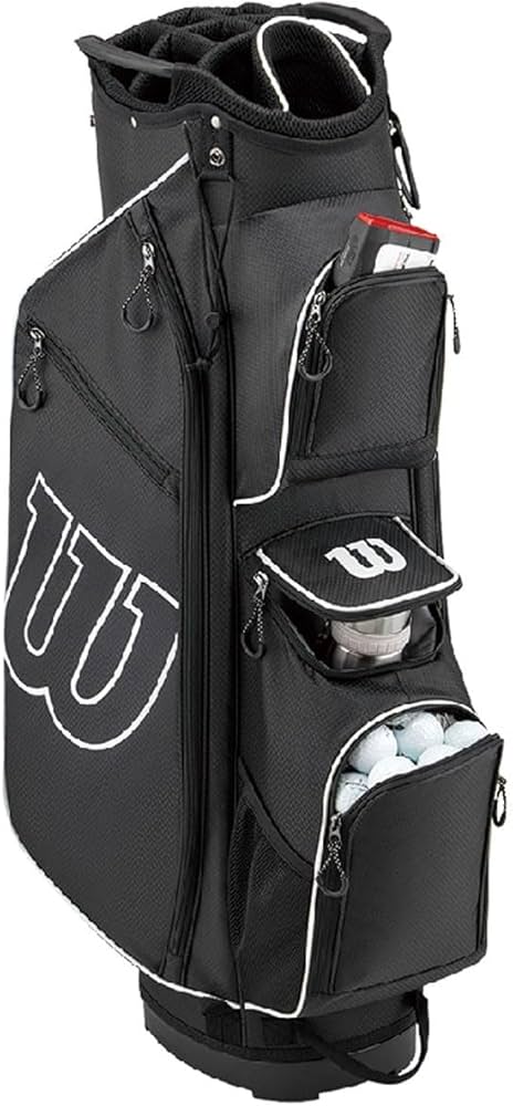 新品】Wilson 複数ポケット付 グレー キャディバック 新品】Wilson
