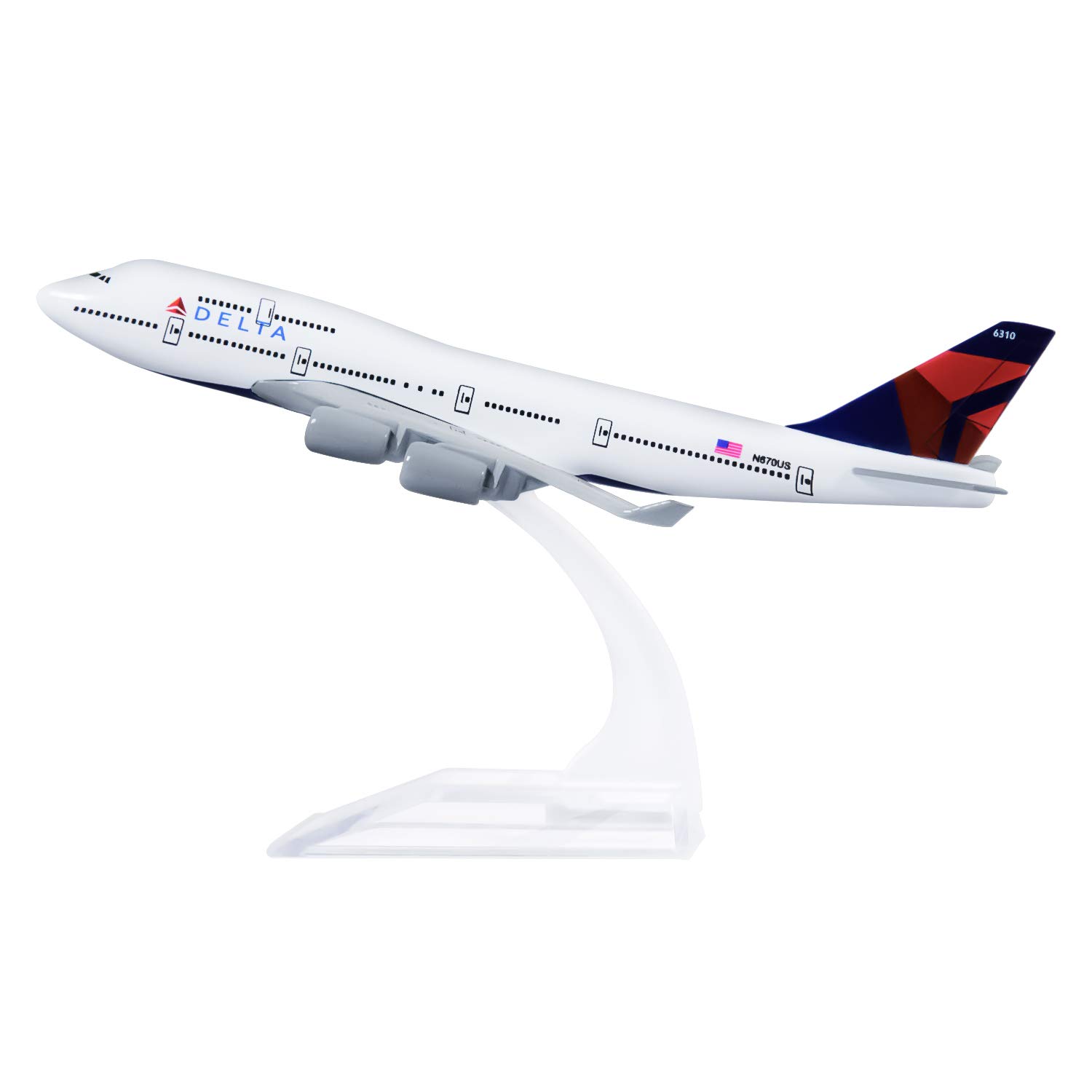 Amazon.com: 24-Hours Delta Boeing 747 Plane Model Alloy Metal