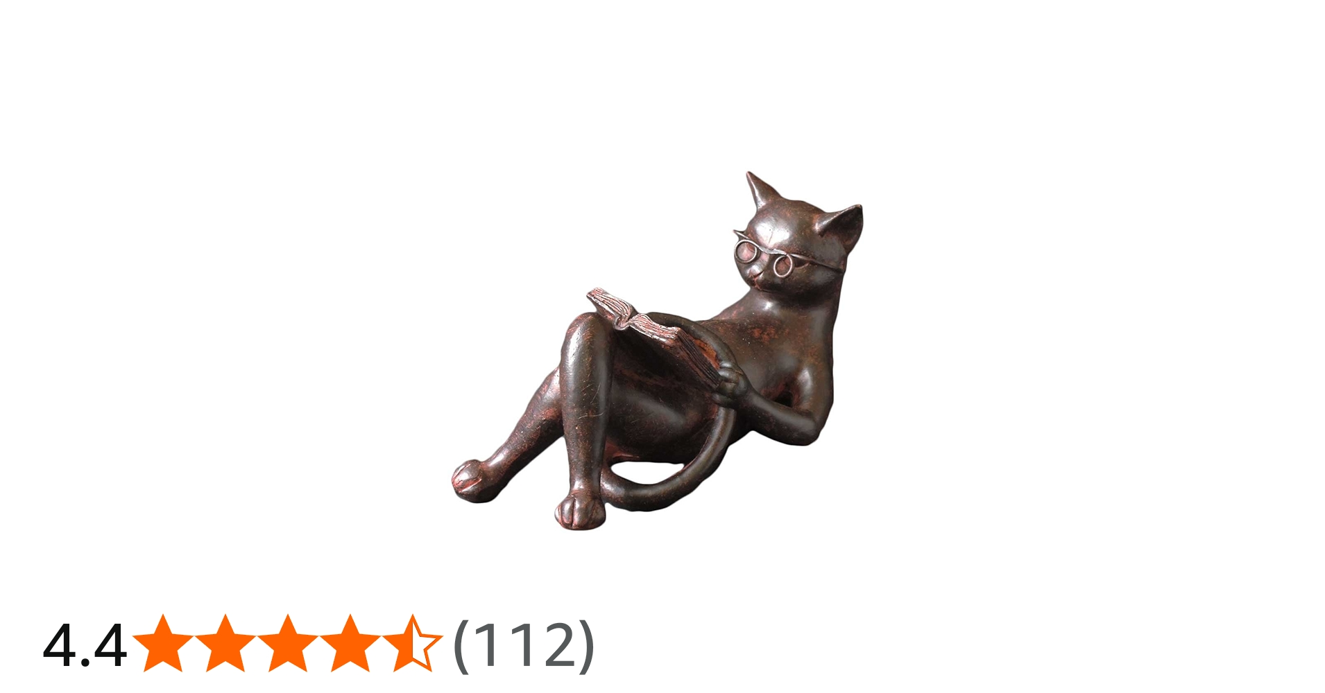 Amazon.co.jp: 東洋石創 オブジェ アンティーク調 読書 ねこ 11027