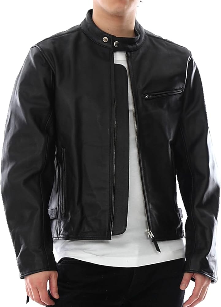 Amazon | [皮の但馬屋] Mo-LAWS シングルライダースジャケット メンズ