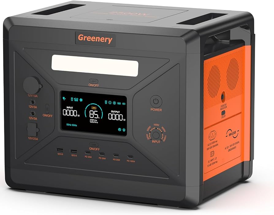 Amazon.co.jp: Greenery G2500 ポータブル電源 大容量 長寿命 リン酸鉄