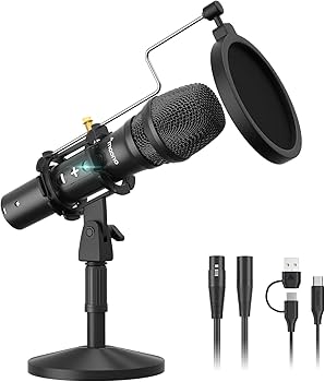 Amazon.com: MAONO USB/XLR Podcast Dynamic Microphone, Studio Mic