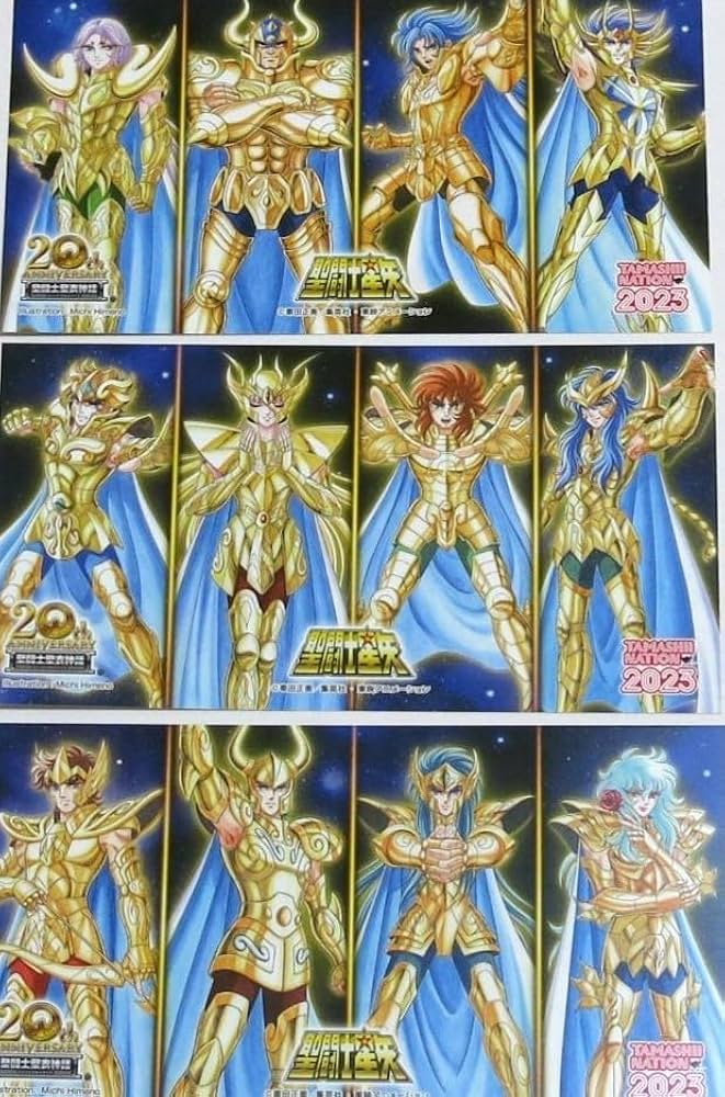 Amazon.co.jp: 聖闘士星矢 20周年記念 黄金聖闘士イラストカードABC 全