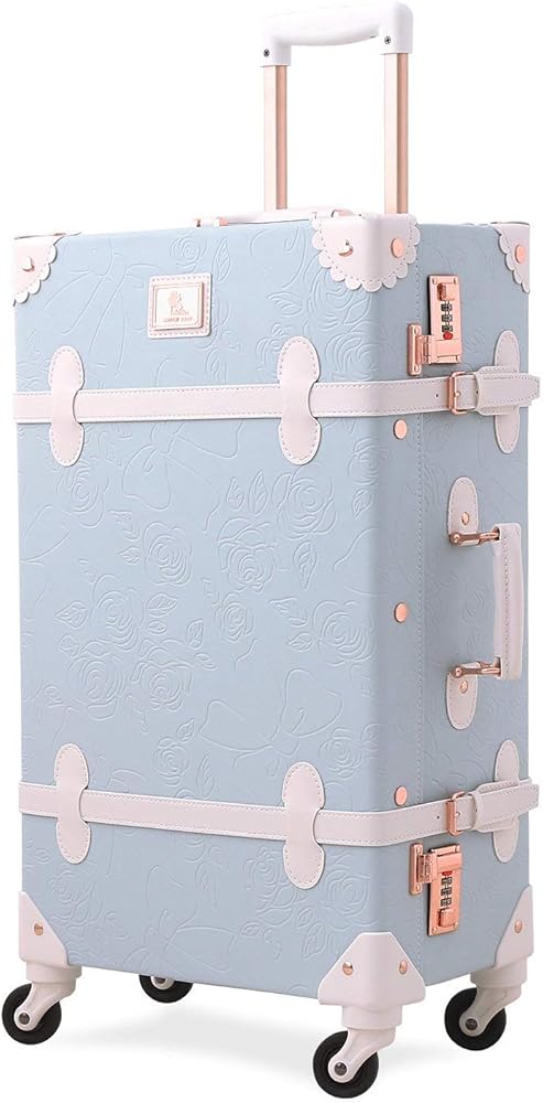 Amazon | [ユーニットラベル] レトロ スーツケース かわいい キャリー