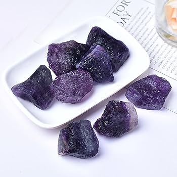 Amazon.co.jp: SUKIMIND 400gセット パープルフローライト 原石 天然石