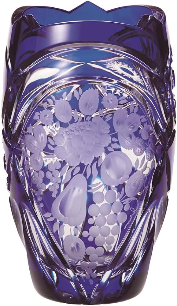 ELBE crystal 紫色花瓶 高さ約40cm ELBE crystal 紫色花瓶 高さ約40cm