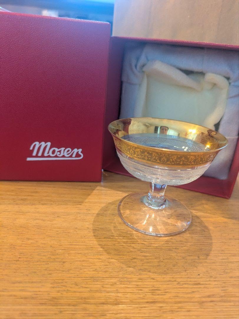 tモーゼル ボヘミアングラス ブルークリスタル 金彩装飾 キャビネット